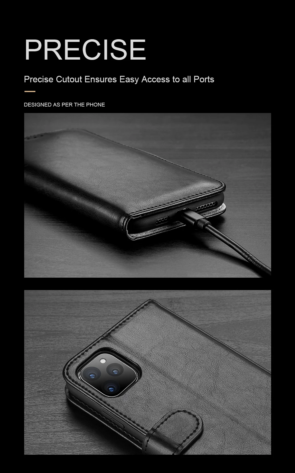 Роскошный кожаный флип-чехол для IPhone 11 Pro, чехол-кошелек с магнитной картой для IPhone 11Pro X XS MAX XR 7 8 Plus, Беспроводная зарядка