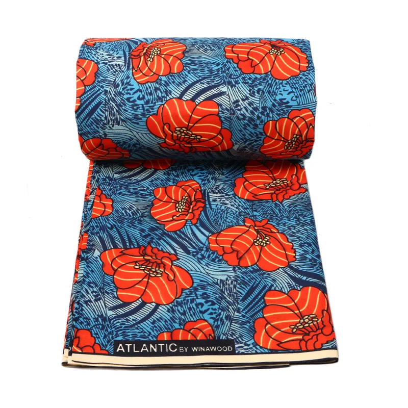 Вощеная Высококачественная 6 ярдов в партии 2019 вощеная ткань с принтом красных