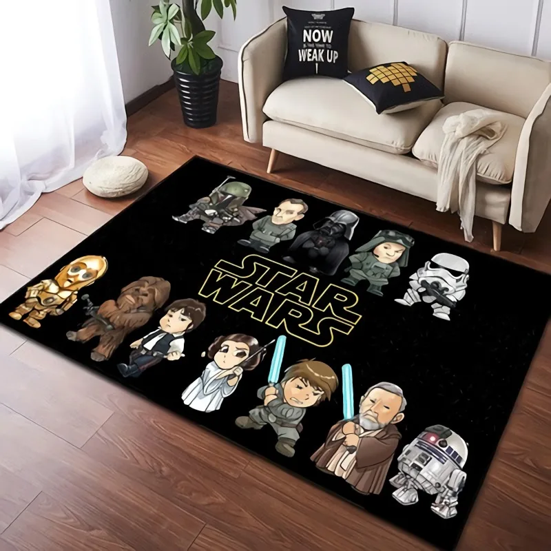 Alfombra de juego de Star Wars para bebé, alfombra antideslizante para sala de estar, decoración para habitación de niños, grande, 80x160cm