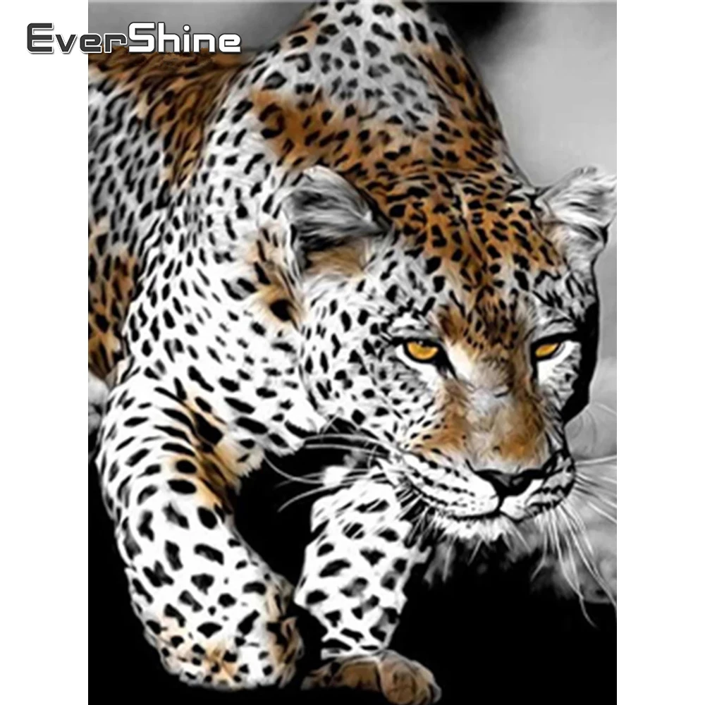 

Алмазная живопись EverShine, леопардовая вышивка крестиком, бриллиантовая мозаика, набор ручной работы, подарок для хобби