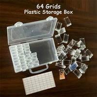 new 64 lattice box 5d diy diamond painting tools accessories beads container kits storage organizer small particle box home gift