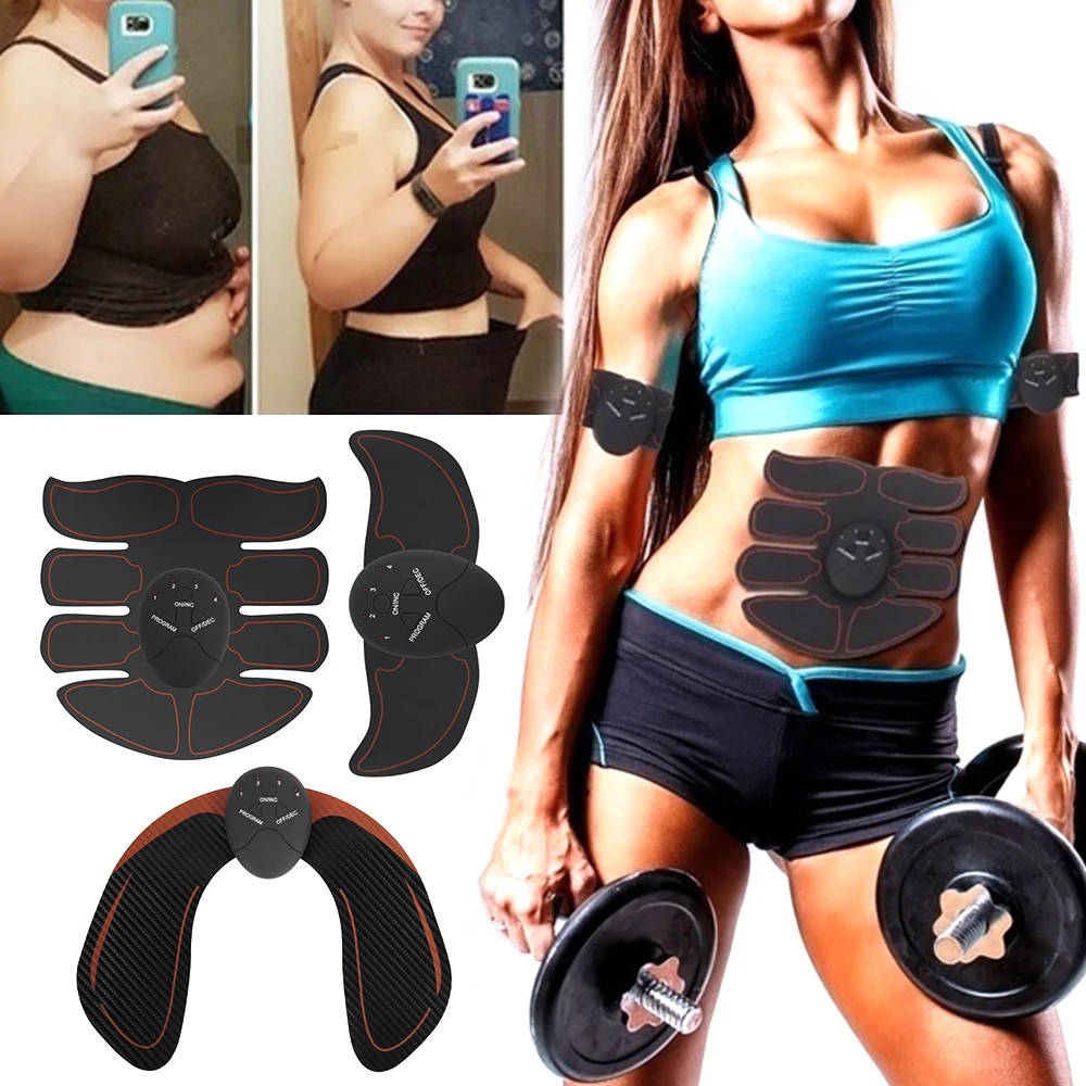 

EMS Wireless Muscle Stimulator Trainer Smart Fitness Abdominal Training Electric Weight Loss Stickers Body Slimming Massager