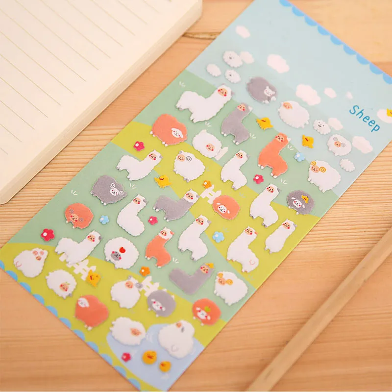 

New Cute sheep bubble stickers decorative cartoon stickers
