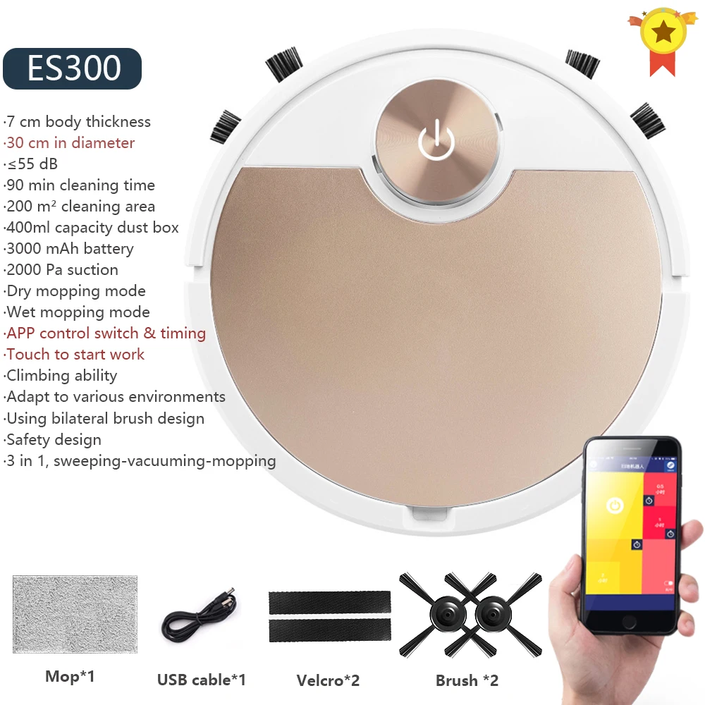 

Home Intelligent Robot Vacuum Cleaner Automatic Dust Removal and Sterilization Sweeper Mobile APP Remote Control Vacuum Cleaner