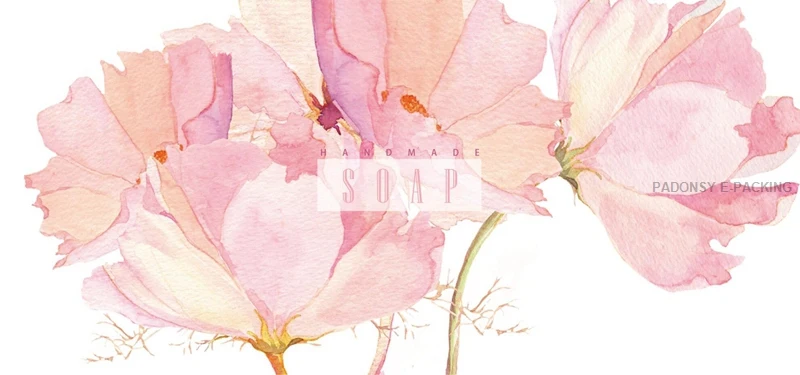 Упаковочная бумага для мыла с принтом в виде розовых цветов|Наборы мыловарения| |