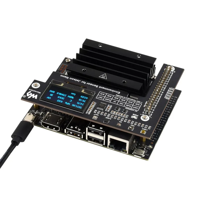 Модуль датчиков окружающей среды разработан для Jetson Nano шины I2C с OLED дисплеем 1 3