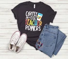 Рубашка для учительницы Coffee Give Me Teacher футболка Powers, рубашка для учительницы, подарок для учительницы, рубашка для учительницы, симпатичная рубашка для учительницы