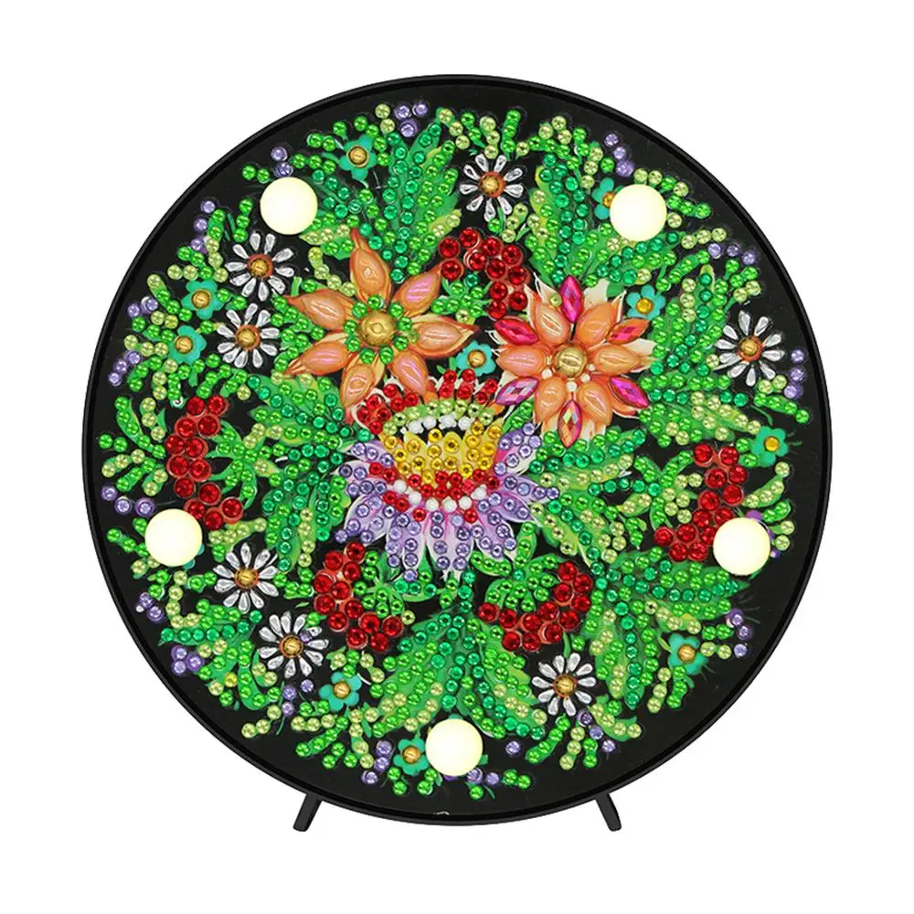 DIY светодиодный светильник с алмазной росписью мандала вышивка крестом лампа