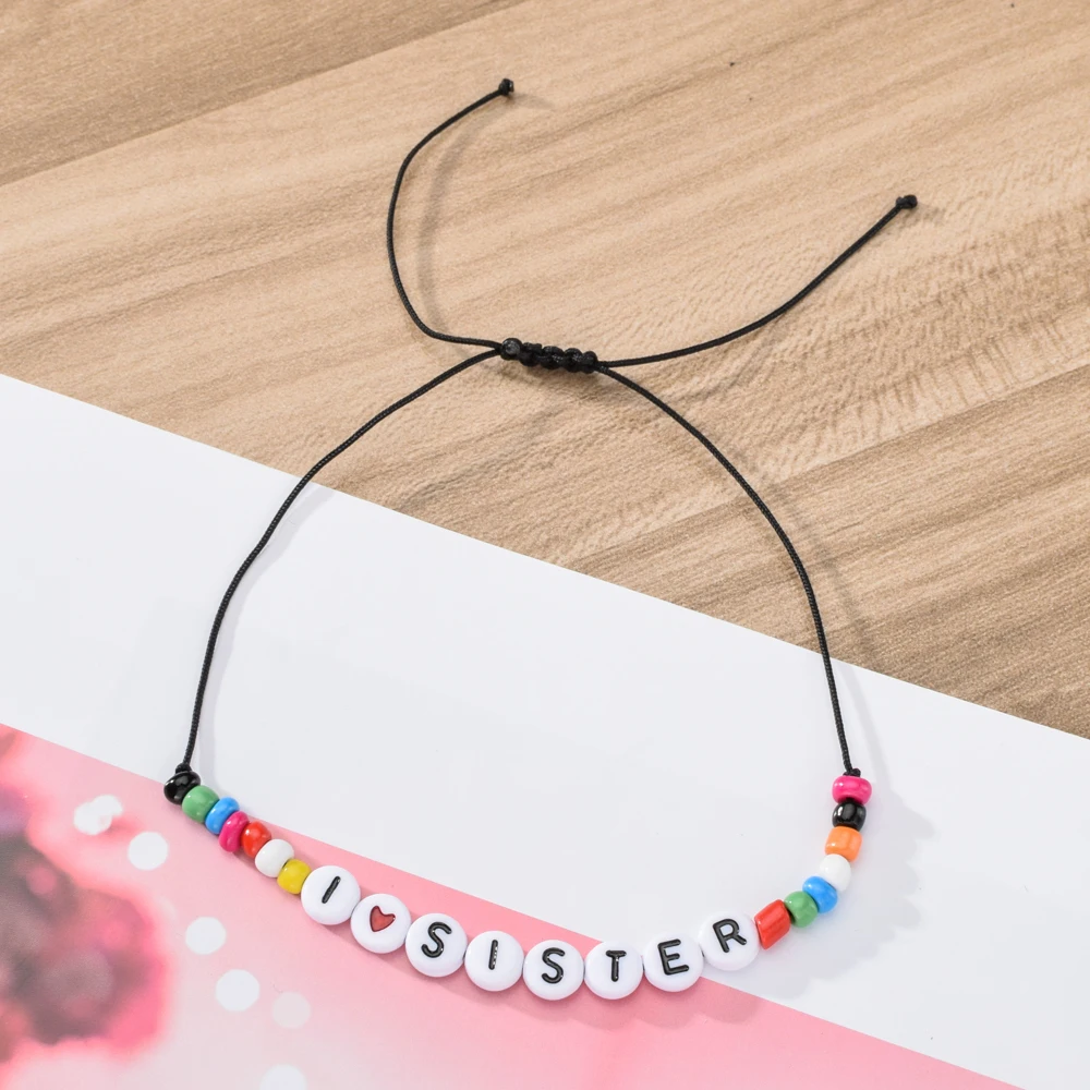 Браслет плетеный в стиле бохо для женщин и мужчин комплект из бусина буква