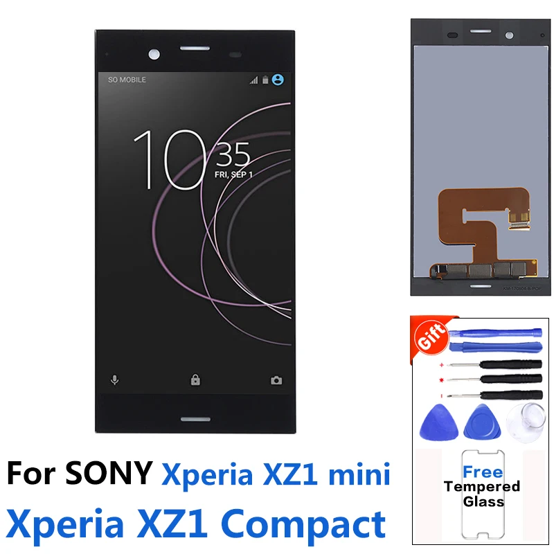 Оригинальный ЖК-дисплей для Sony Xperia XZ1 компактный сенсорный экран дигитайзер в