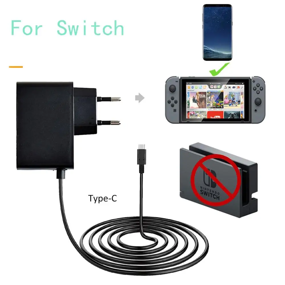 Адаптер питания переменного тока для Nintendo Switch домашний настенный дорожный