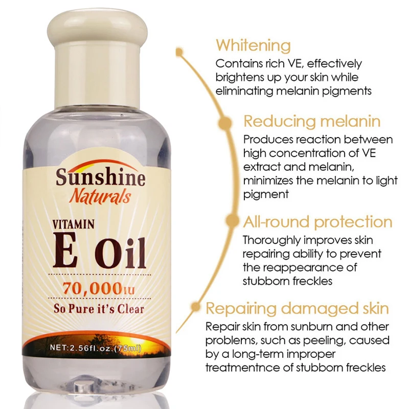 Эфирное масло для ухода за кожей Sunshine Naturals витамин Е жидкость 70000iu 2 5 унции