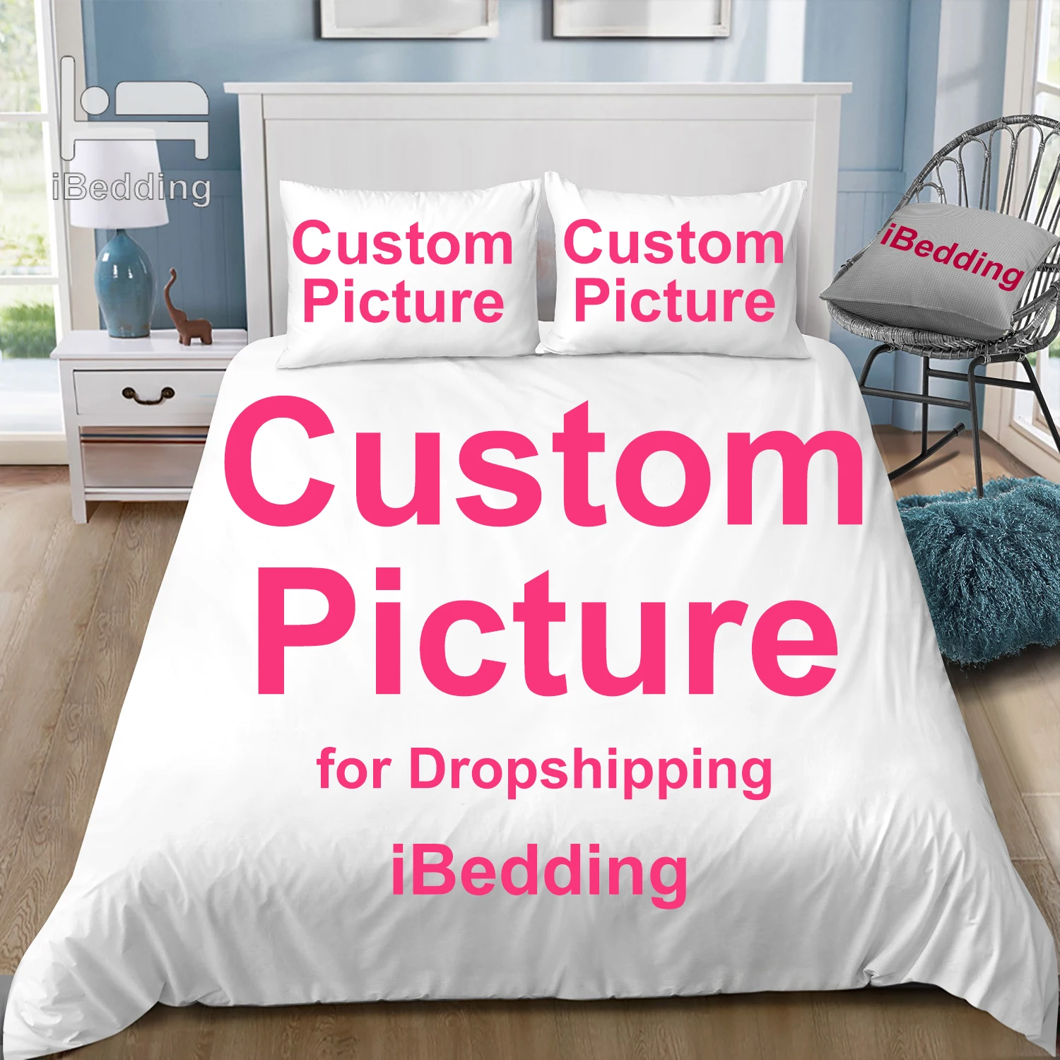 

New Custom Image Bedding Set Customized 3D Printed Duvet Cover Sets with Pillowcase Twin Full Queen King Size POD Dropshipping