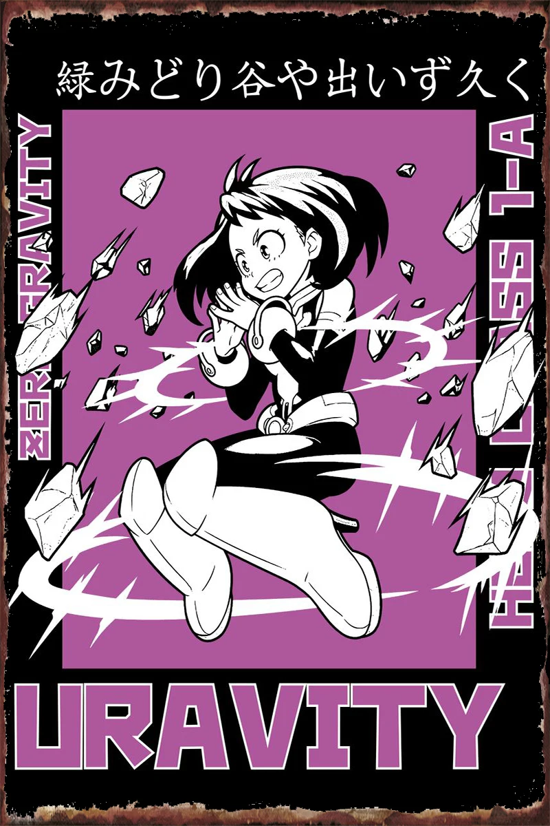 

Жестяной знак Uraraka, жестяные пластины, украшение для стен, декор для комнаты, Ретро винтажный металлический знак для художественного клуба, ...