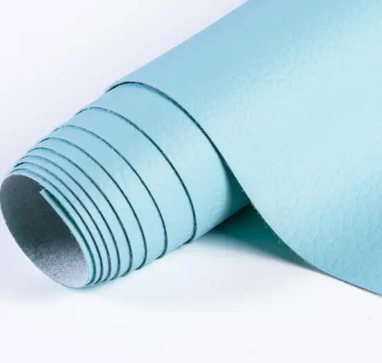 16 Light Blue 50*138 см Синтетическая кожа личи искусственная кожа ткань искусственная кожа ткани DIY сумка Диванный домашний декор швейный материал Однотонная искусственная искусственная кожа Ткань для шитья DIY Сумка Обувь - Цвет: 16 Light Blue