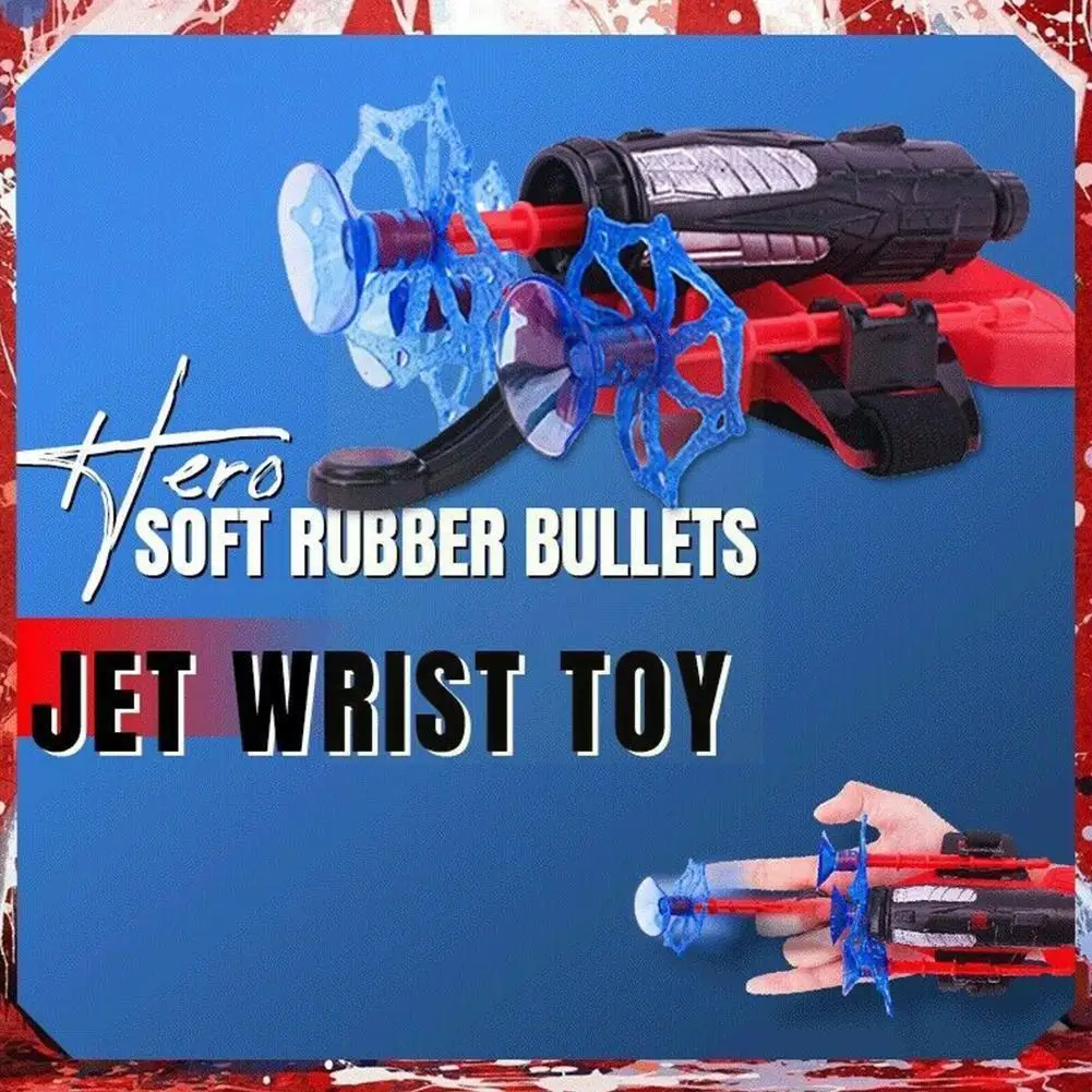 

Children's Bracelet Superhero Launcher Launcher Jet Wall Soft Gun Toy Wrist Watch Sticky Bullet U1e6