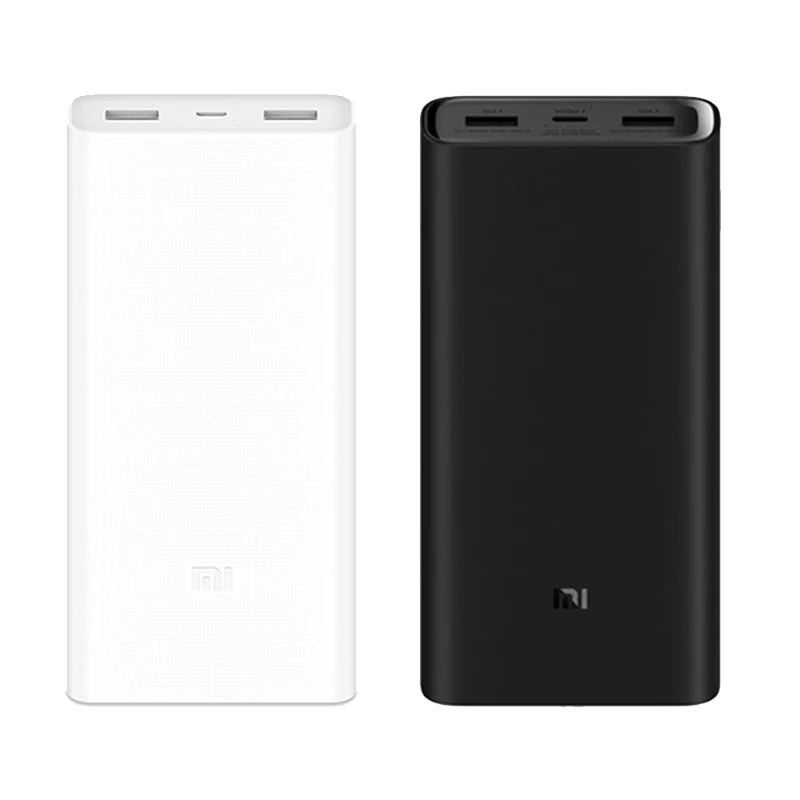 Mi 20000 Внешний аккумулятор Xiaomi, 20000 мА/ч, 2C, внешний аккумулятор, портативная зарядка, двойной USB QC3.0Mi, 20000 мА/ч, внешний аккумулятор, зарядное устройство для телефона - Цвет: Mi 20000