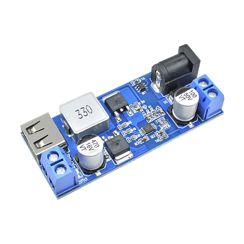 

DC-DC 24V/12V To 5V 5A Step Down Power Supply Buck Converter Replace LM2596S Adjustable USB Step-down Charging Module For Phone