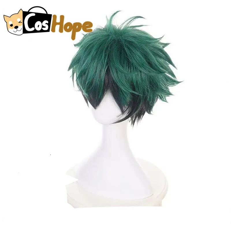 Парик для косплея дэку Izuku Midoriya Моя геройская Академия зеленый аниме