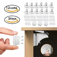 kids security magnetic lock baby safety door lock children protection lock invisible no drilling no screws cabinet drawer lock