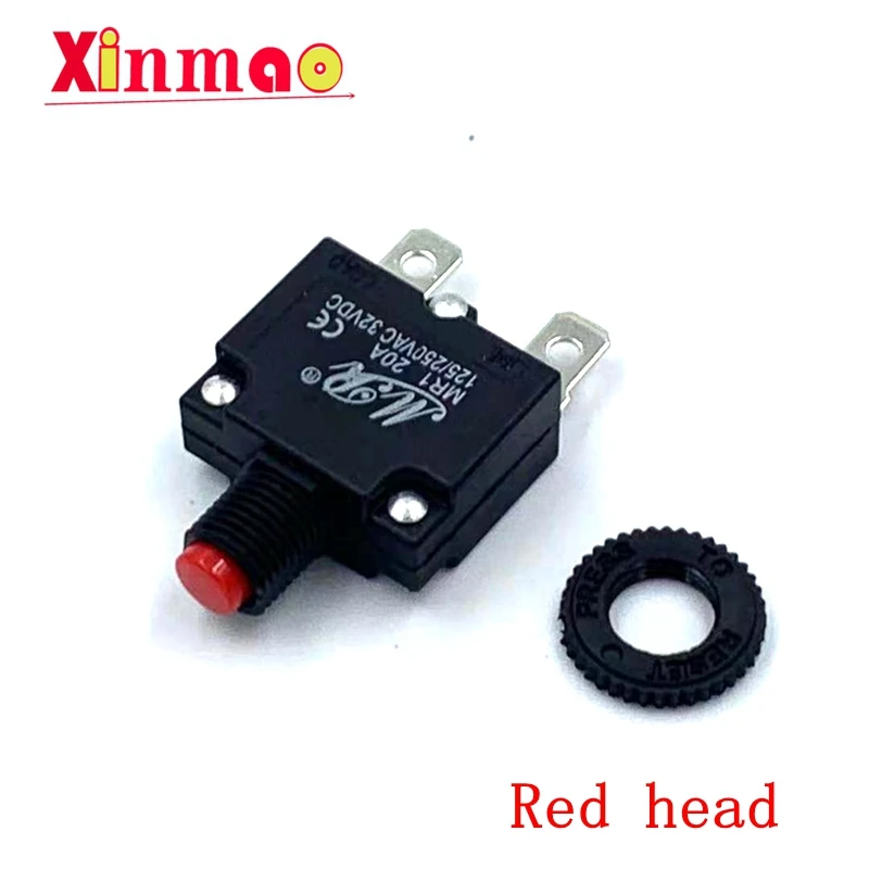 Reset Fuse Circuit Breaker MR1 2A 3A 4A 5A 6A 7A 8A 10A 15A 20A Thermal Switch Overload Protector Push Button Black WP-01 images - 6
