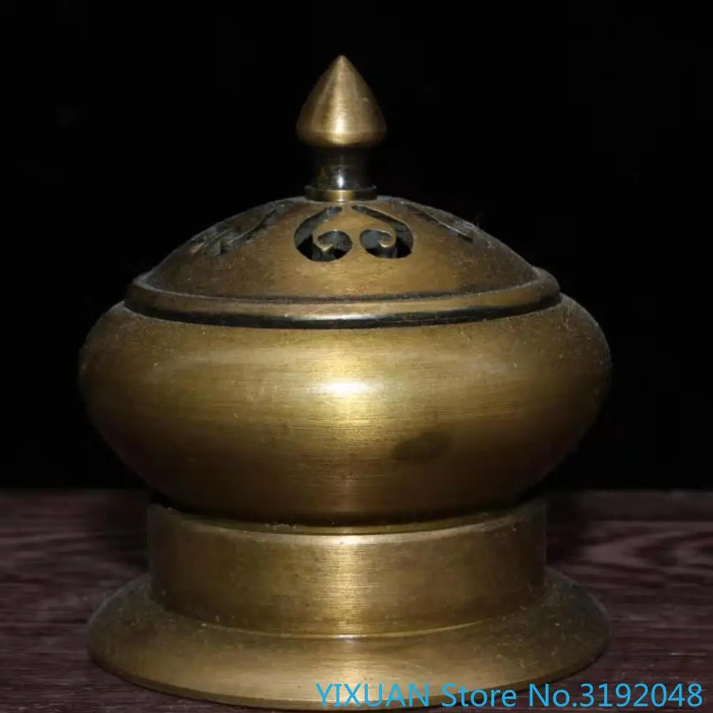 

Двухслойная небольшая печь для благовоний латунь с основанием Мини маленькая печь для благовоний медная плита уникальные аксессуары для благовоний