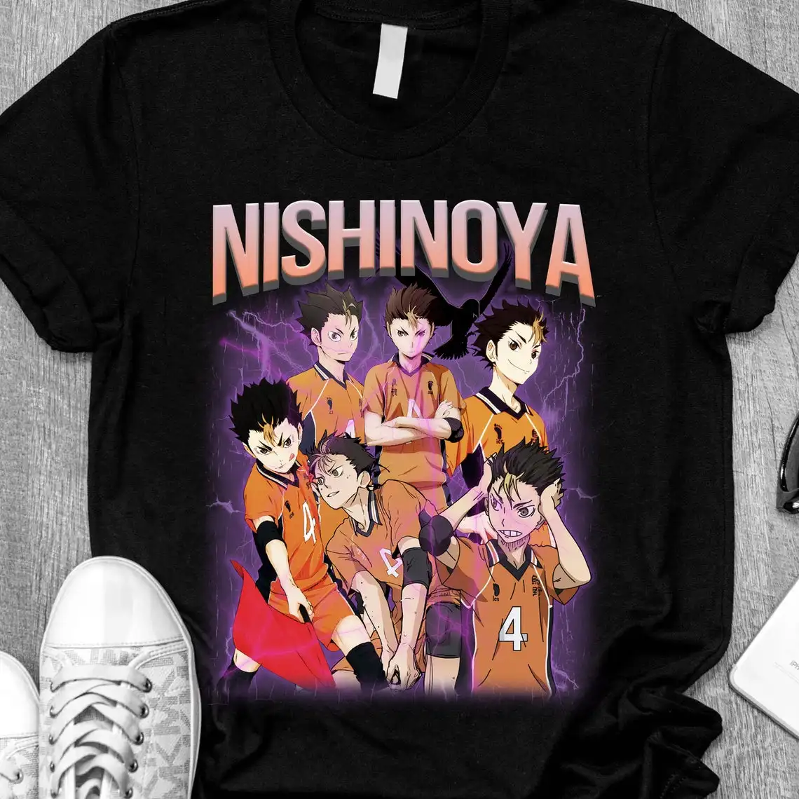 

2021 Men/Women's Summer Black Street Fashion Hip Hop Nishinoya Limited Edition T-shirt Cotton Tees Short Sleeve Tops