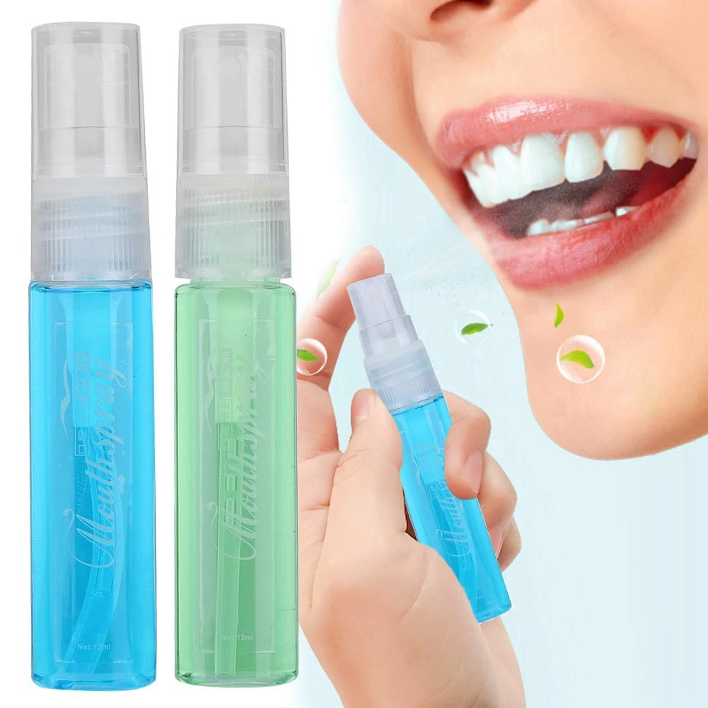 

2Pcs Adults Small Portable Breath Freshener Portable Oral Spray Bad Breath Odor Removal Treatment Oral Cleaning Care Spray 24ML
