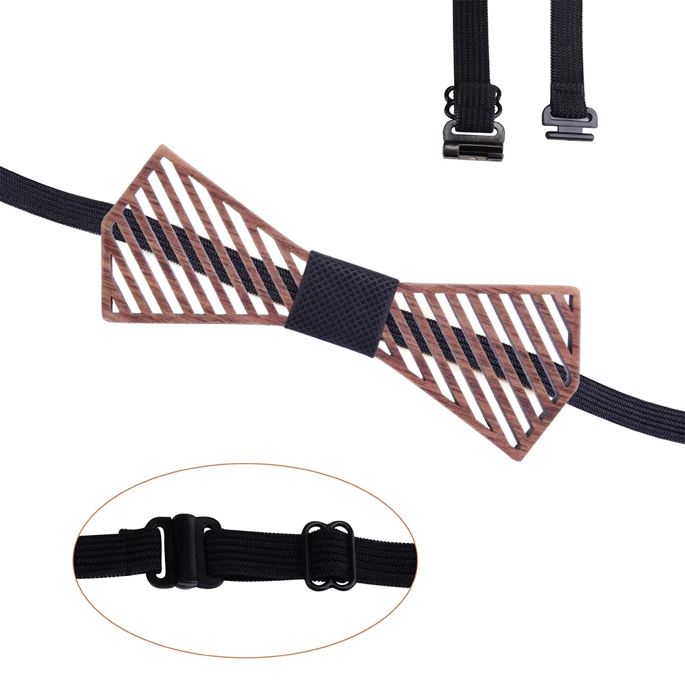 Новые полосатые деревянные бабочки-галстуки для мужчин галстук-бабочка полый