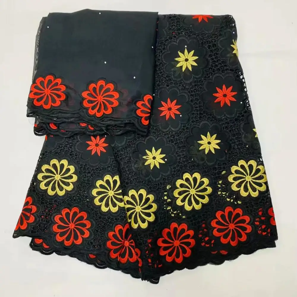 2020 High Quality Senegal African Dry Lace With Net Blouse Swiss Voile In Switzerland 100% Cotton Stones Fabrics | Дом и сад