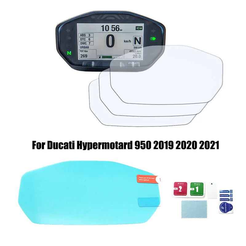 

3 Sets For Ducati Hypermotard 950 2019 2020 Motorcycle Cluster Scratch Protection Instrument Speedometer Film Screen Protector