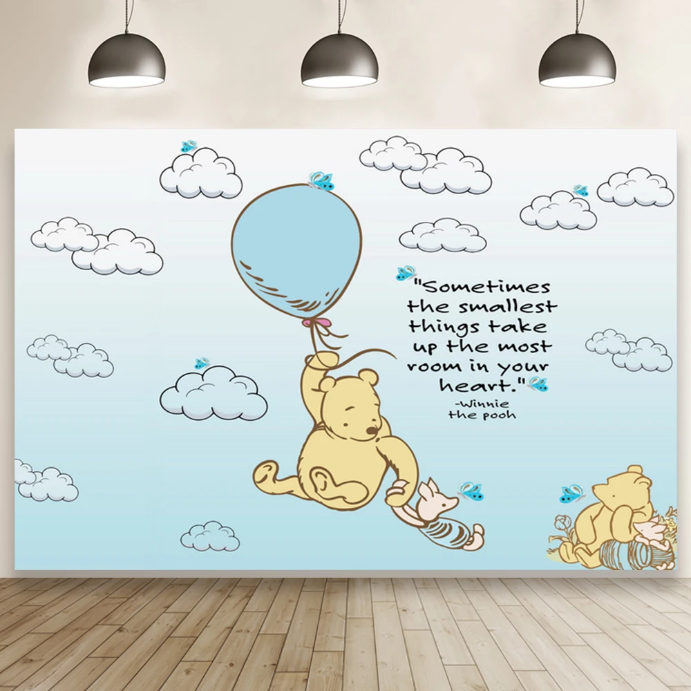 

Bear Hunny Photography Background Blue Clouds Sky Balloons Sweet Honey Baby Newborn Custom Backdrop Photo Studio Photocall Decor