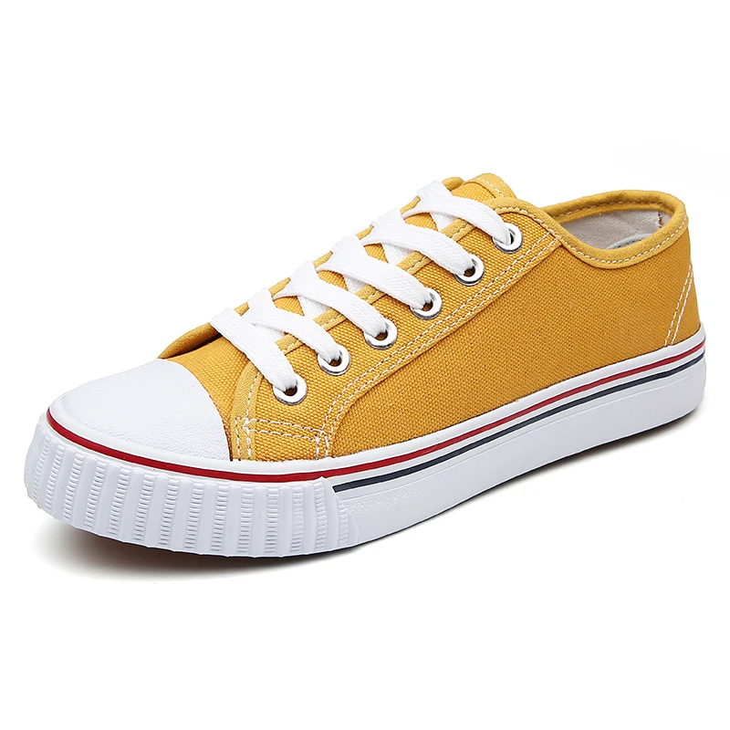 

Spring Students Canvas Shoes Women Korean Fashion Color Casual White Women Trendy Cloth Flats Vulcanized Shoes Wholesale F0002
