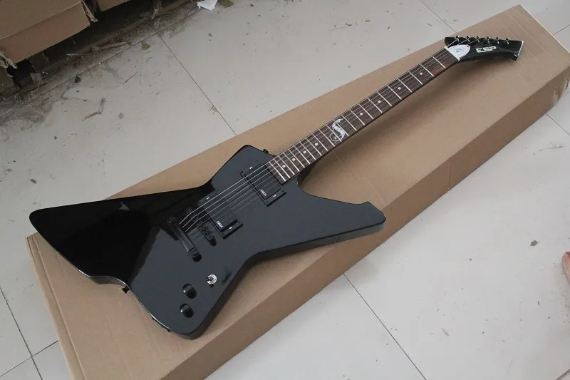 Бесплатная доставка custom shop SNAKEBYTE Джеймса хетфилда черная электрогитара с 9 В