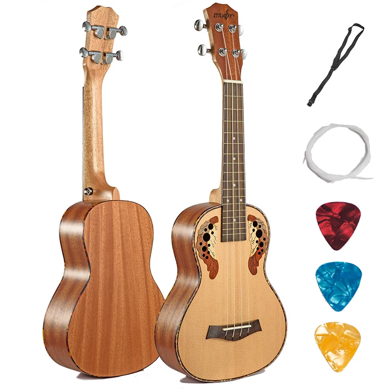 

Ukulele Picea Asperata Englemann 23 26 Inch Mini Hawaiian Guitar Acoustic Electric Concert Tenor 4 Strings Ukelele