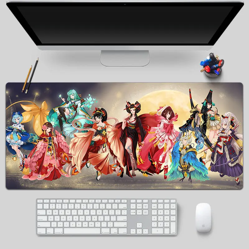 

Large Mouse Pad Personality Creative Notebook Keyboard Pad Gaming Anime Game Desktop Female Table Mat