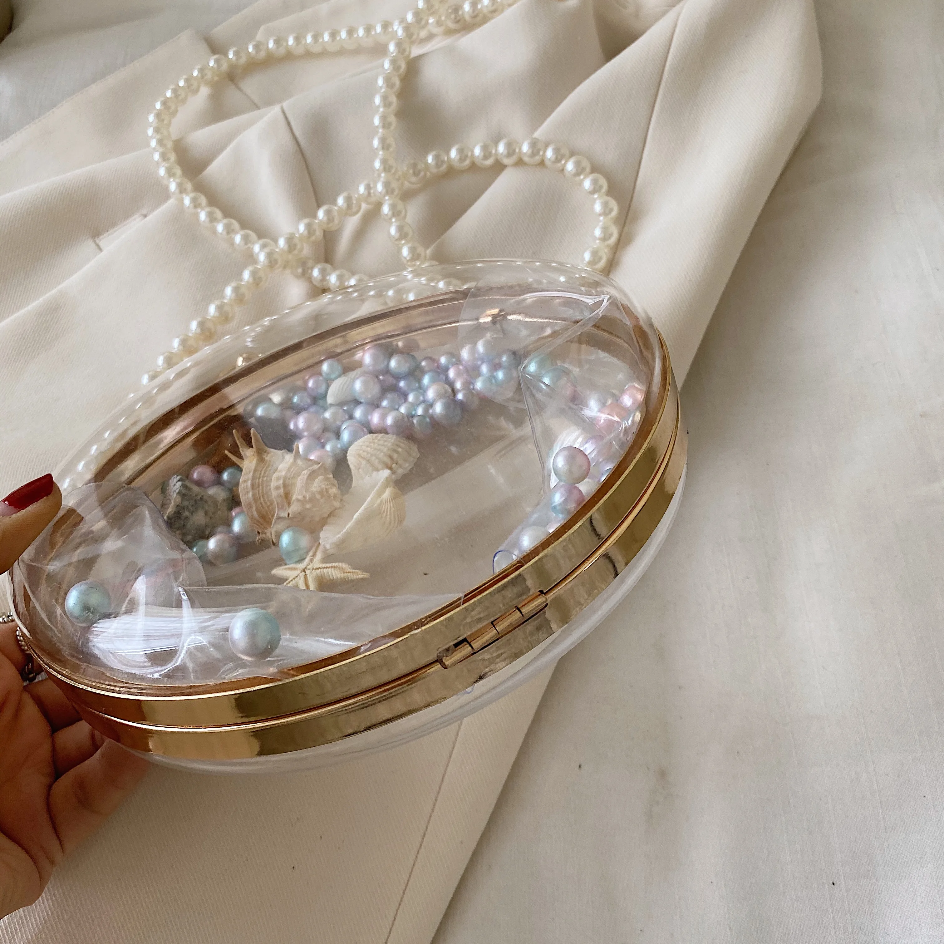 2020 летняя богемная пляжная Прозрачная Круглая сумка из ПВХ для женщин модная