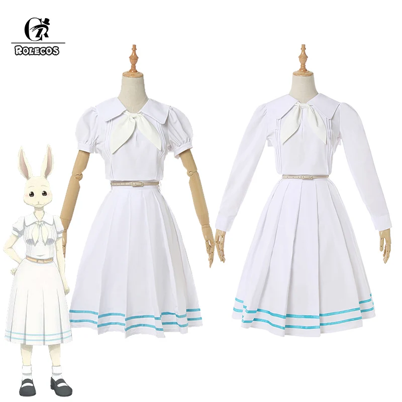Женский костюм для косплея ROLECOS белый топ и юбка на хэллоуин с коротким рукавом| |