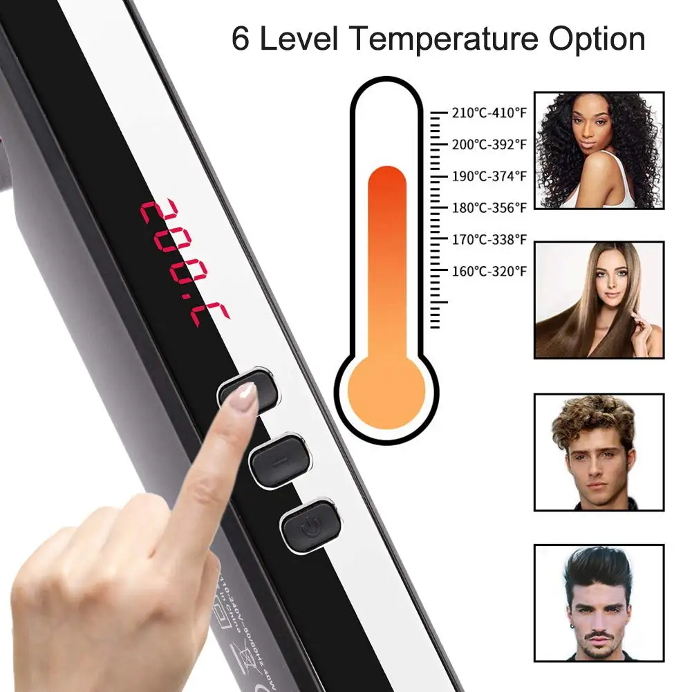 

Hair Straightene Comb Six-Great-Temperature Adjustable Available Both Dry And Wet Hair Straightening Comb Straightener Steamer
