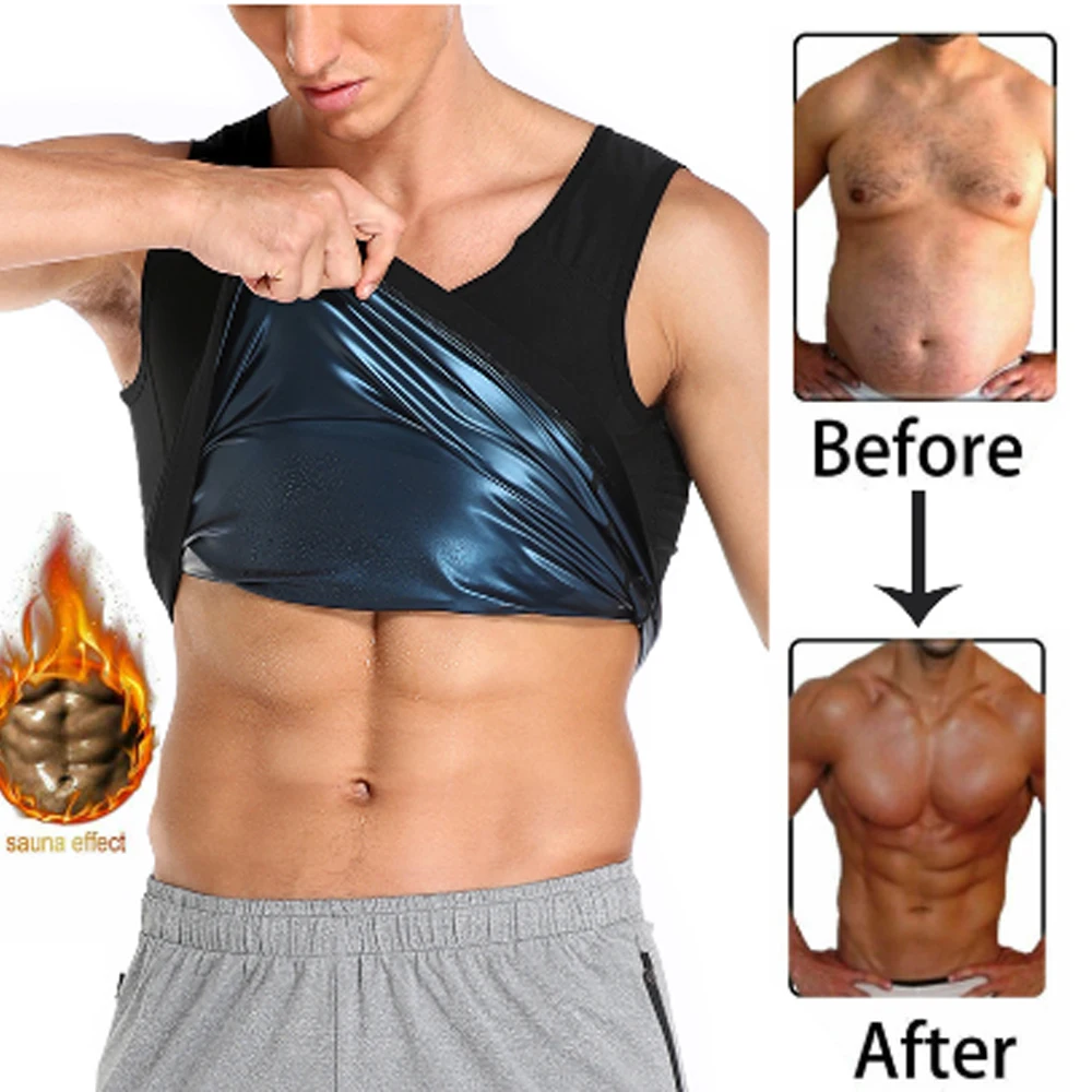 Мужская корректирующая одежда неопреновый жилет для сауны корректор фигуры