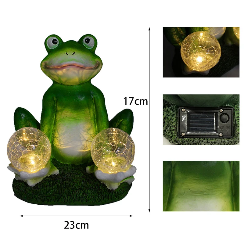 Экономичная лягушка из смолы украшения персонажа скульптуры для дома сада