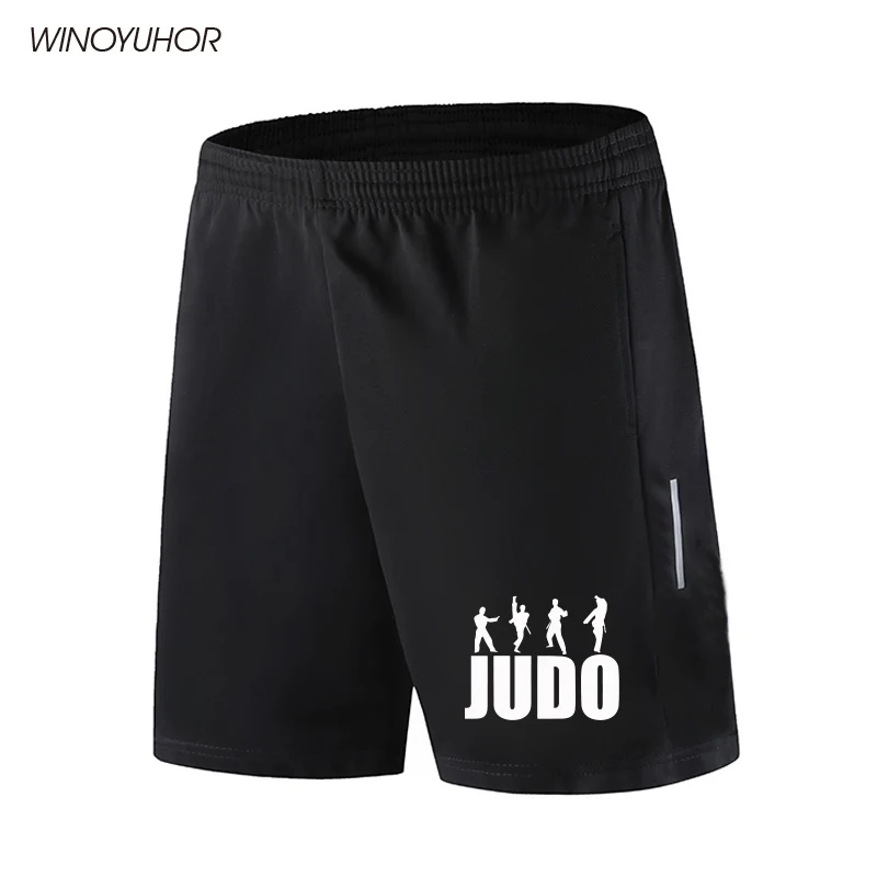 

2021 New Summer Men's Quick Dry Shorts Casual Beach Shorts Breathable Trouser Judo Printed Male Short Pants Brand Clothing