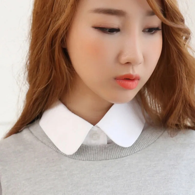

Ladies Women Adult Detachable Lapel Shirt Fake Collar Fashion Solid Color False Blouse Neckwear Clothing Accessories