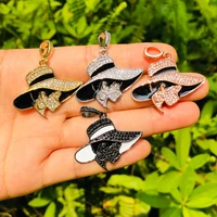5pcs afro queen black girl charm women bracelet necklace making pendant bling rhinestone gold plated jewelry accessory wholesale
