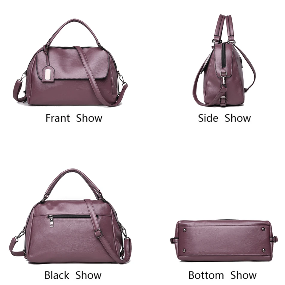 Женская кожаная сумка на плечо LONOOLISA роскошная дизайнерская через 2019|Сумки с