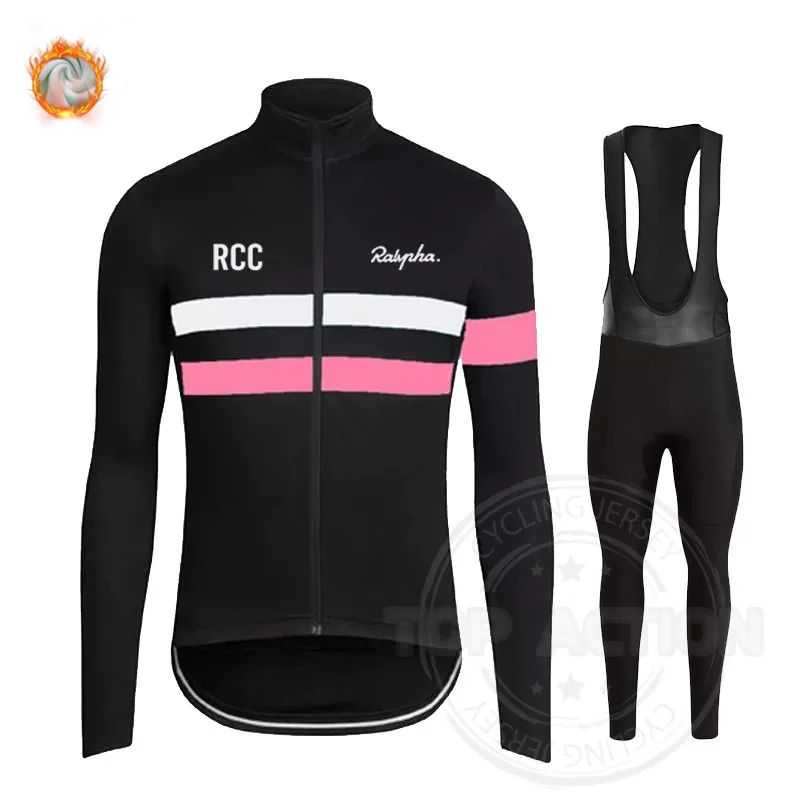 

RCC Ralvpha 2022 Winter Fleece Cycling Jersey Set Mountian Bicycle Clothes Wear Ropa Ciclismo Racing Bike Clothing Cycling Set