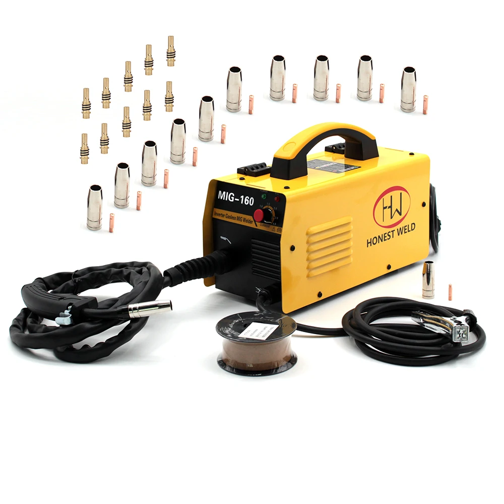 Честный сварочный аппарат MIG полуавтоматический 220 В с аксессуарами MIG160|Приборы