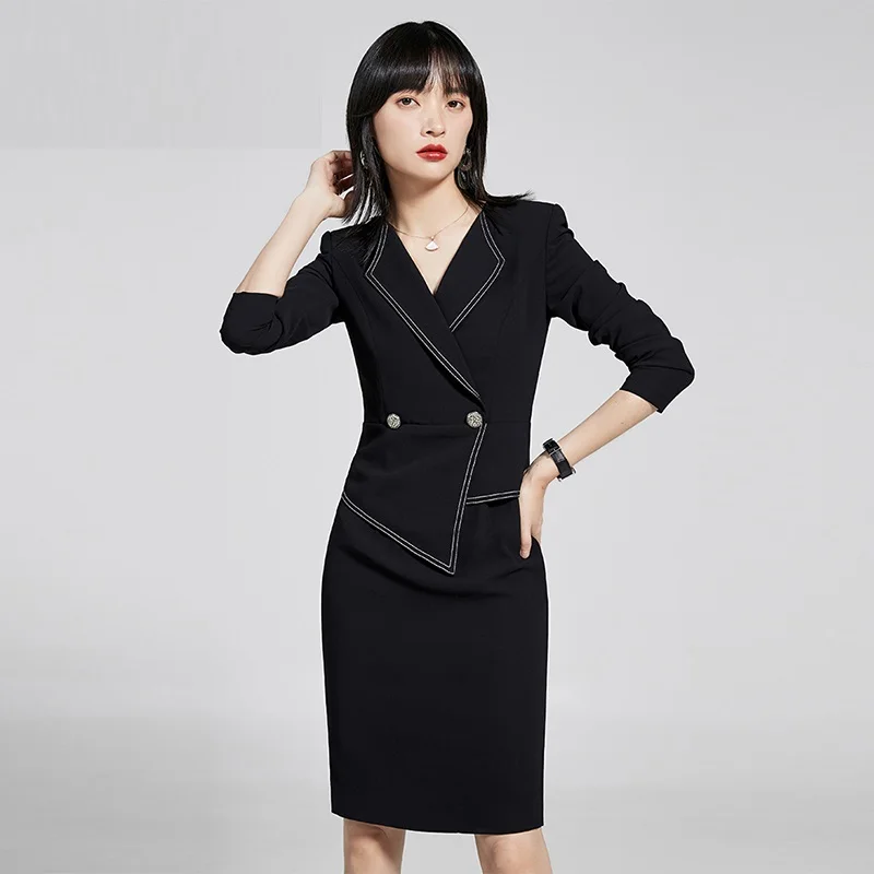 

2020 New OL One-piece Pencil Dress,Formal Pullover Woman Dress,Black Color