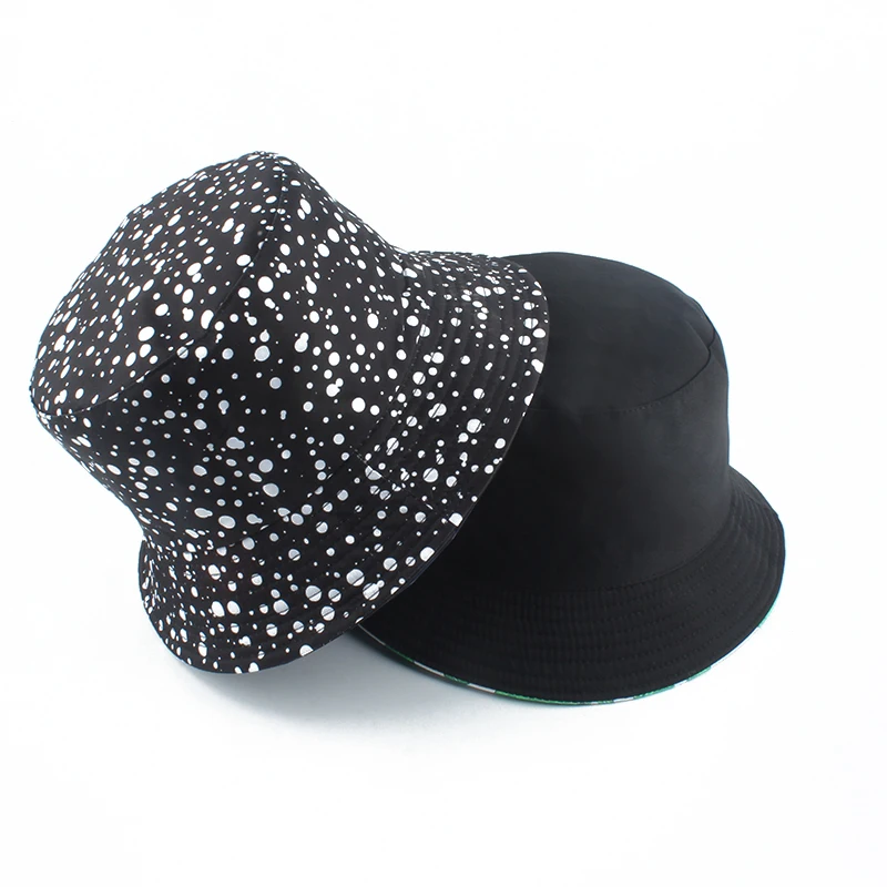 

Reversible Bucket Hat For Women Men Polka Dot Print Panama Sun Hat Summer Ladies Beach Sun Protection Fisherman Hats