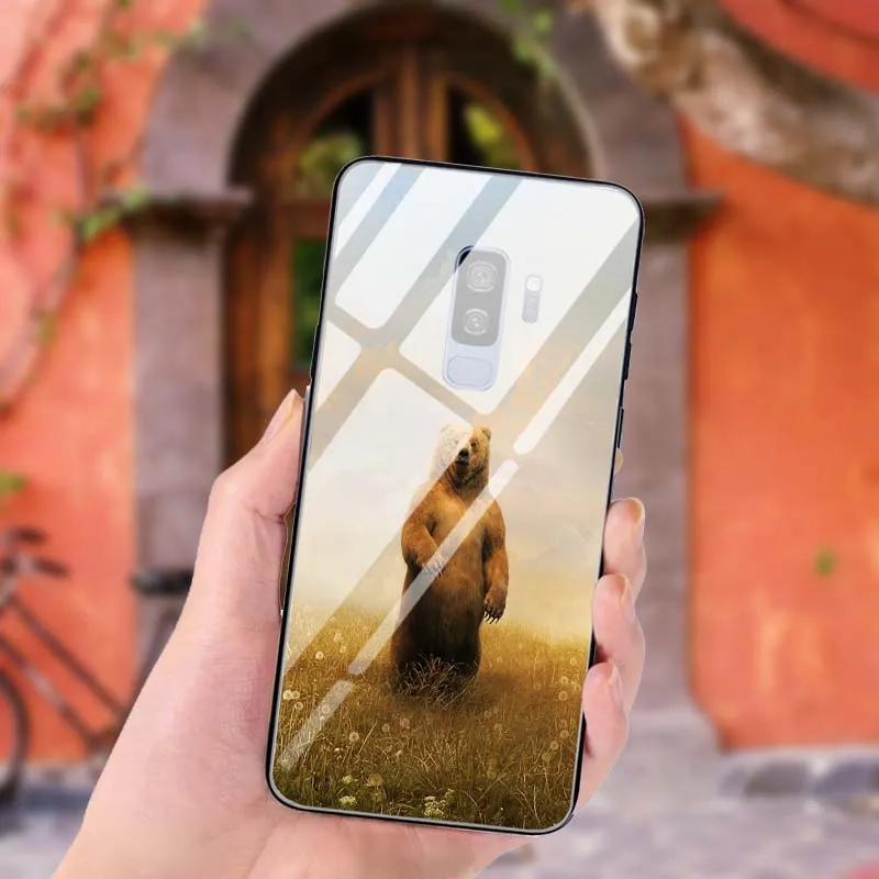 Чехол из закаленного стекла для Samsung Galaxy Note 9 10 20 J4 S8 S9 S10 S10E S20 Plus Lite с Минни Забавные